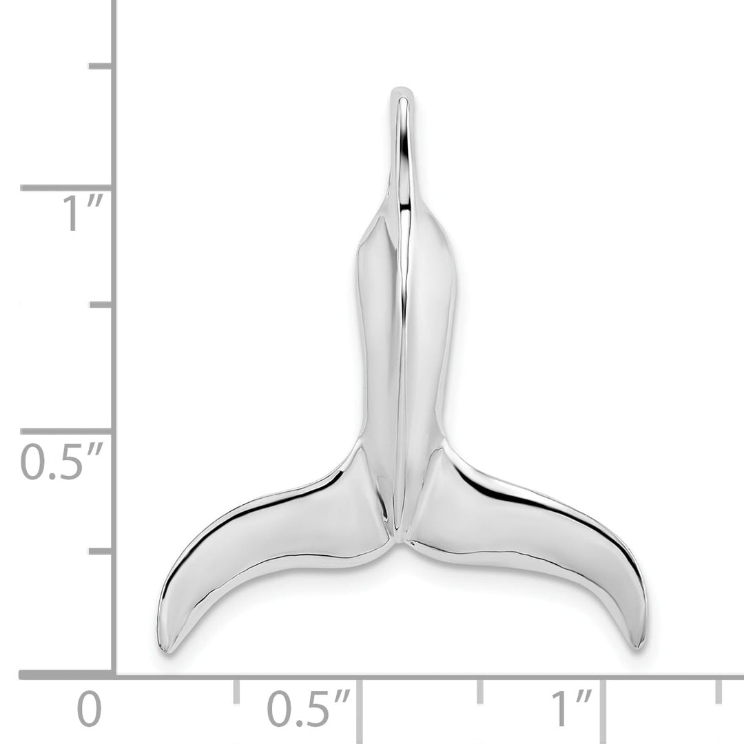 Sterling Silver 3D Whale Tail Pendant