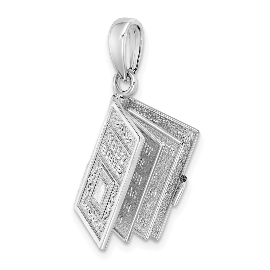 Sterling Silver Moveable 3D Lord's Prayer Bible Pendant