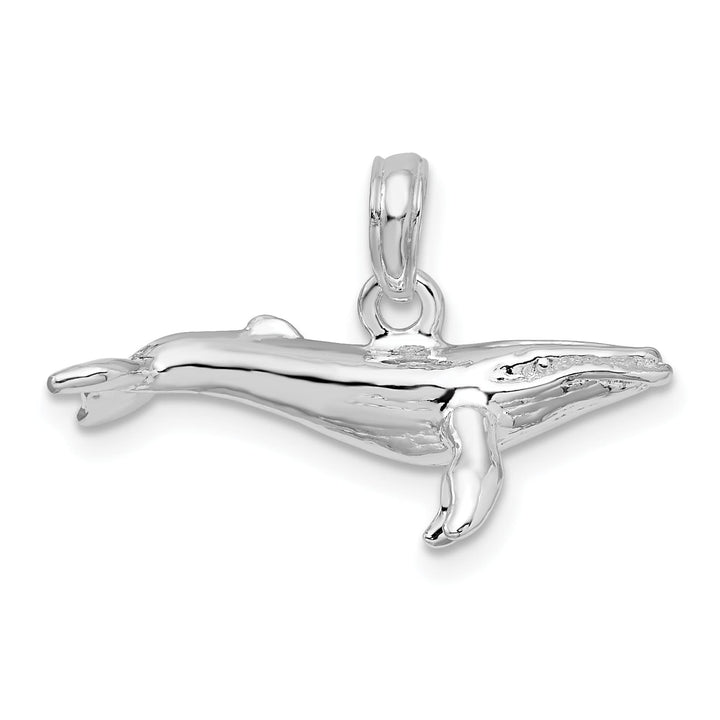 Sterling Silver 3D Humpback Whale Pendant
