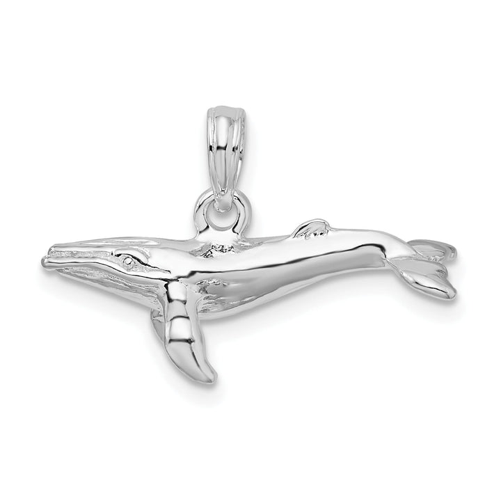 Sterling Silver 3D Humpback Whale Pendant