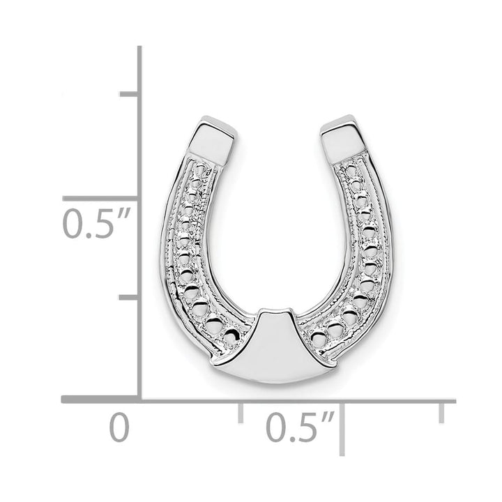 Lovely Rita's Pendants & Charms Sterling Silver Polished Horseshoe Chain Slide