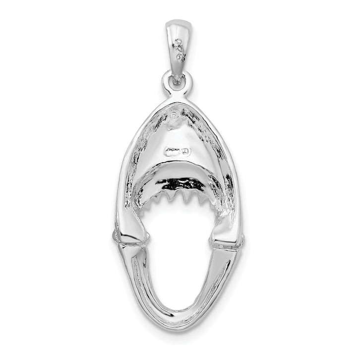 Sterling Silver Moveable Shark Head Pendant