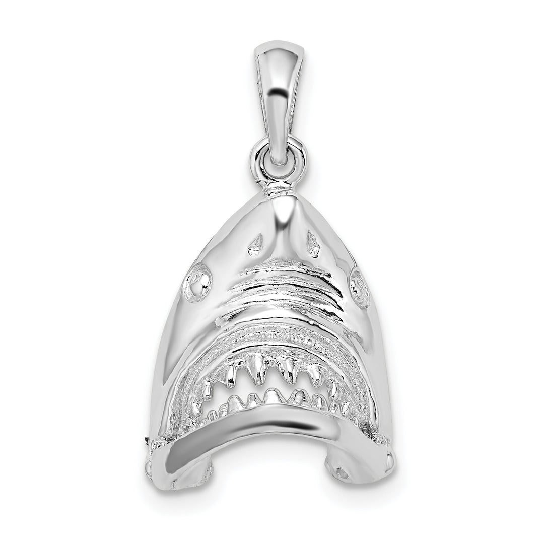 Sterling Silver Moveable Shark Head Pendant