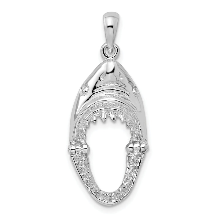 Sterling Silver Moveable Shark Head Pendant