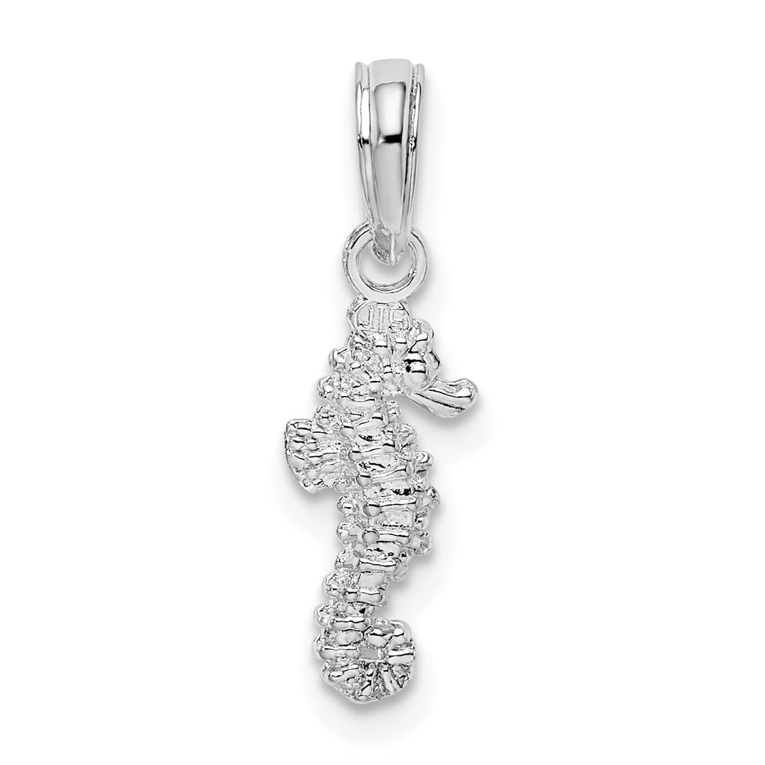 Sterling Silver 3D Mini Seahorse Pendant