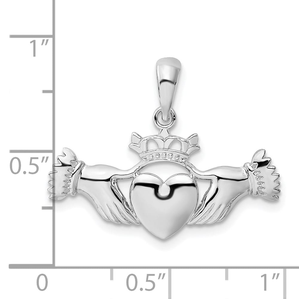 Lovely Rita's Pendants & Charms Sterling Silver Polished Claddagh Pendant