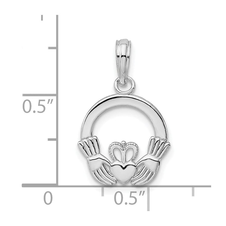 Lovely Rita's Pendants & Charms Sterling Silver Polished Claddagh Circle Pendant