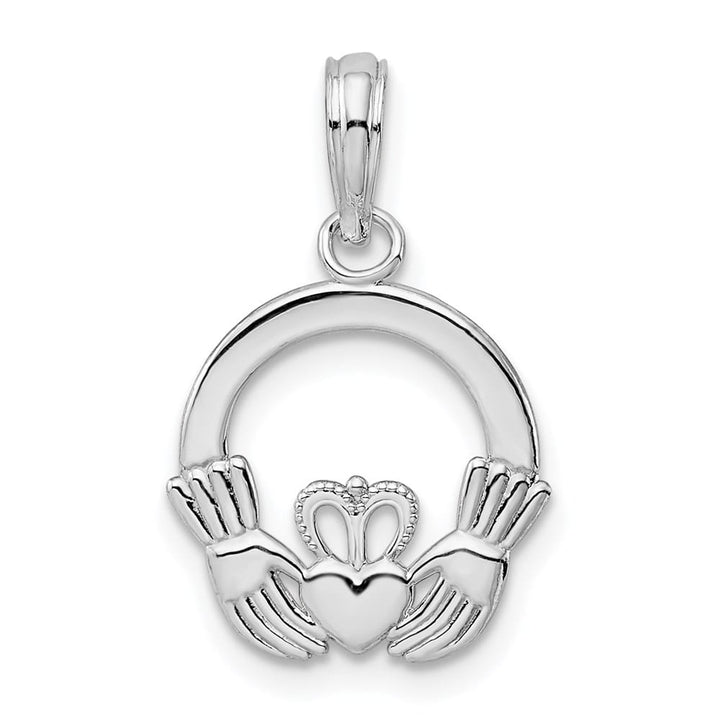 Lovely Rita's Pendants & Charms Sterling Silver Polished Claddagh Circle Pendant