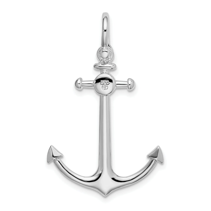 Sterling Silver 3D Small Anchor Pendant