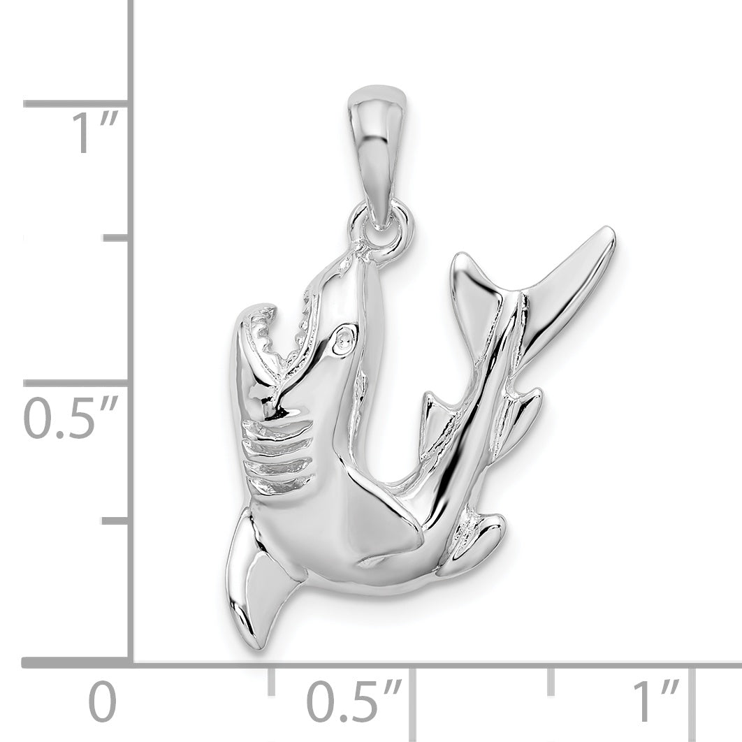 Sterling Silver Jumping Shark Pendant