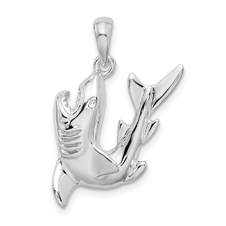 Sterling Silver Jumping Shark Pendant