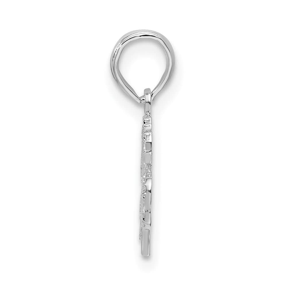 Lovely Rita's Pendants & Charms Sterling Silver Polished and Textured Shamrock Pendant