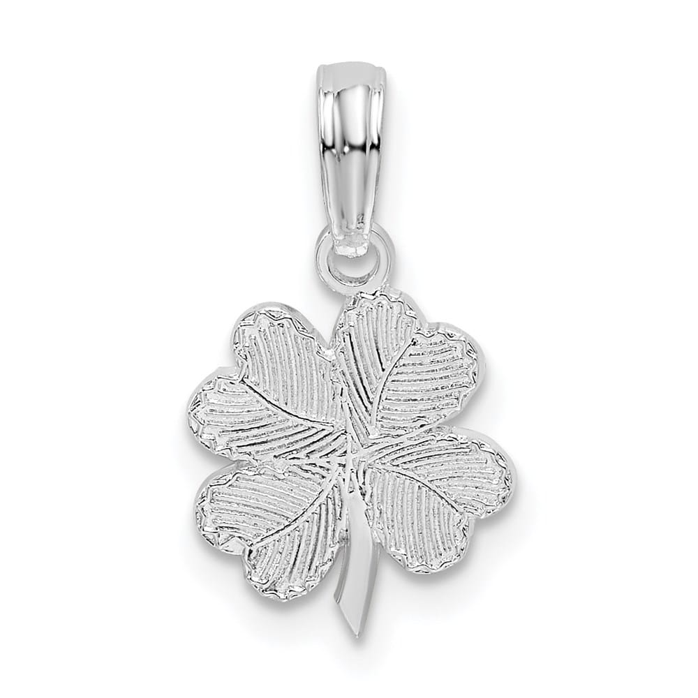 Lovely Rita's Pendants & Charms Sterling Silver Polished and Textured Shamrock Pendant