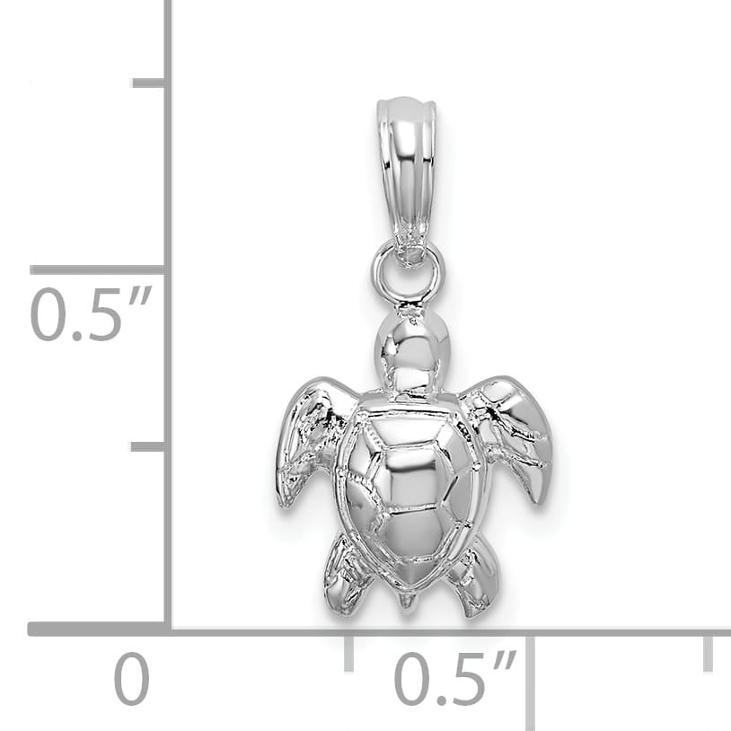 Sterling Silver Mini Sea Turtle Pendant