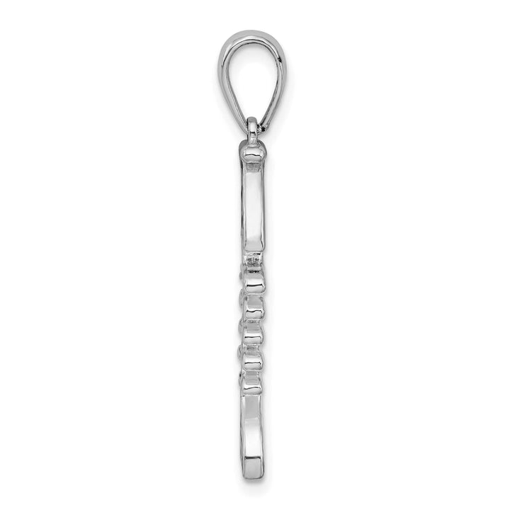 Sterling Silver 3D Enameled Fishbone Pendant