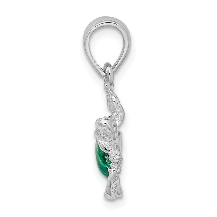 Sterling Silver Enameled Sea Turtle Pendant
