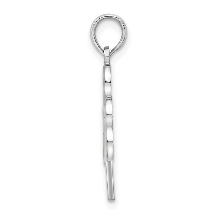 Lovely Rita's Pendants & Charms Sterling Silver Polished Enameled Shamrock Pendant