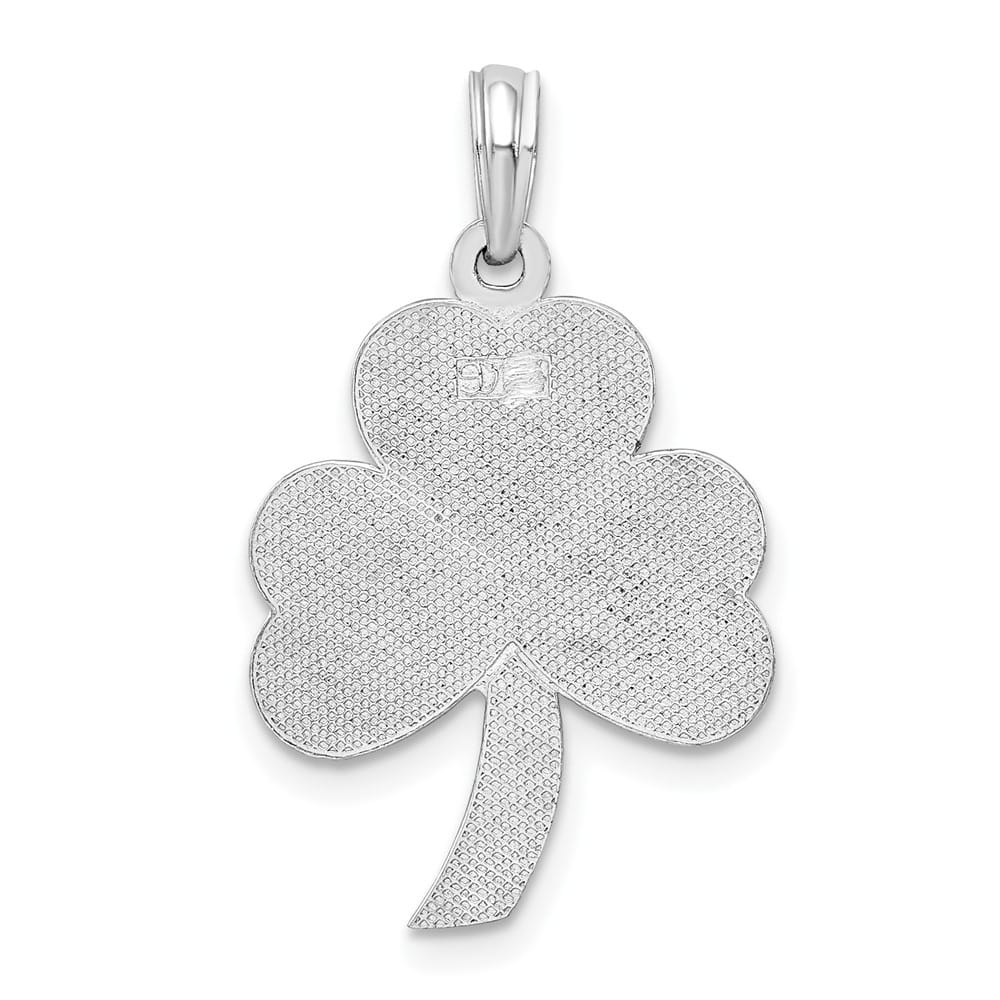 Lovely Rita's Pendants & Charms Sterling Silver Polished Enameled Shamrock Pendant