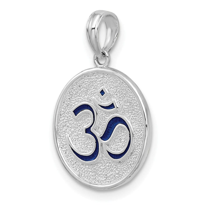 Lovely Rita's Pendants & Charms Sterling Silver Reversible Enameled Om Lotus Pendant