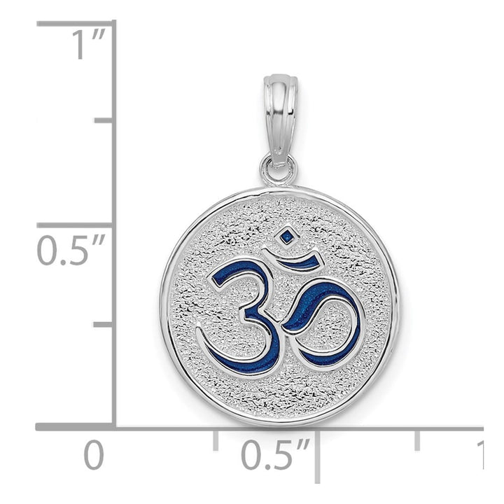 Lovely Rita's Pendants & Charms Sterling Silver Reversible Enameled Om Lotus Pendant