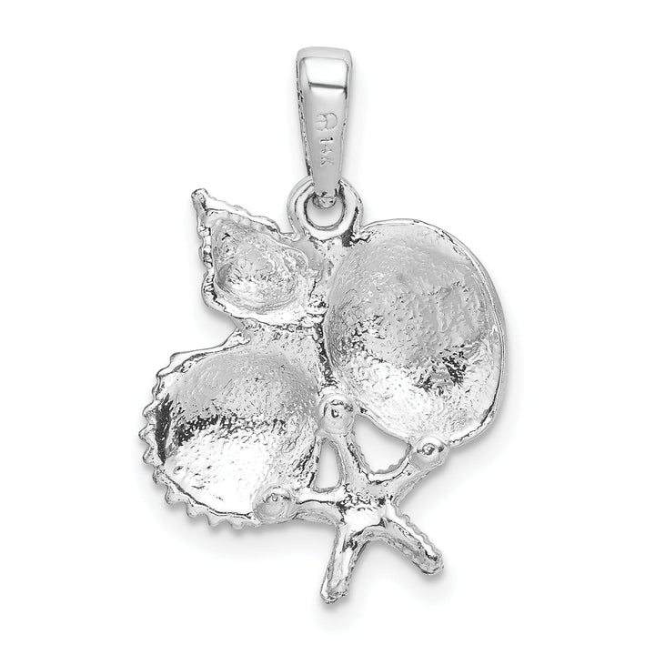 Sterling Silver Shells with 14k Starfish Pendant
