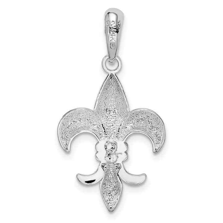 Lovely Rita's Pendants & Charms Sterling Silver Polished Fleur de Lis with 14k Accent Pendant