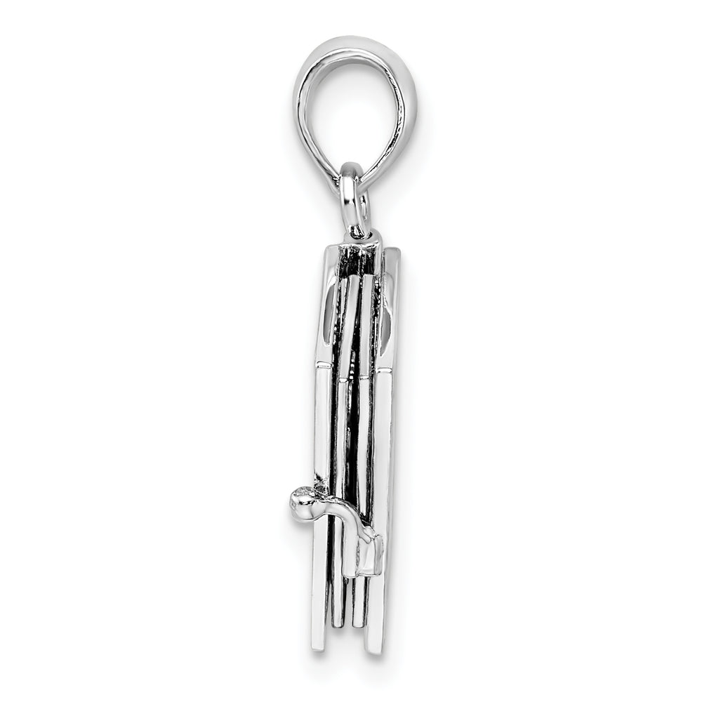 Sterling Silver Polished 3D Lord's Prayer Holy Bible Pendant