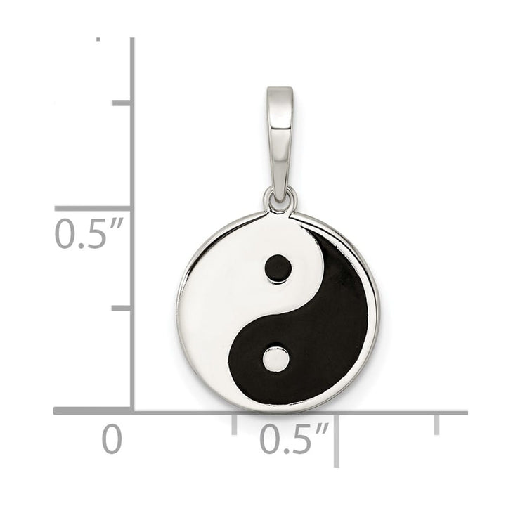 Lovely Rita's Pendants & Charms Sterling Silver Enameled Yin Yang Pendant