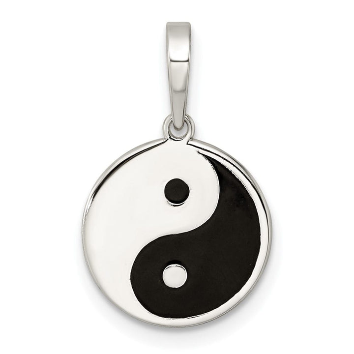 Lovely Rita's Pendants & Charms Sterling Silver Enameled Yin Yang Pendant