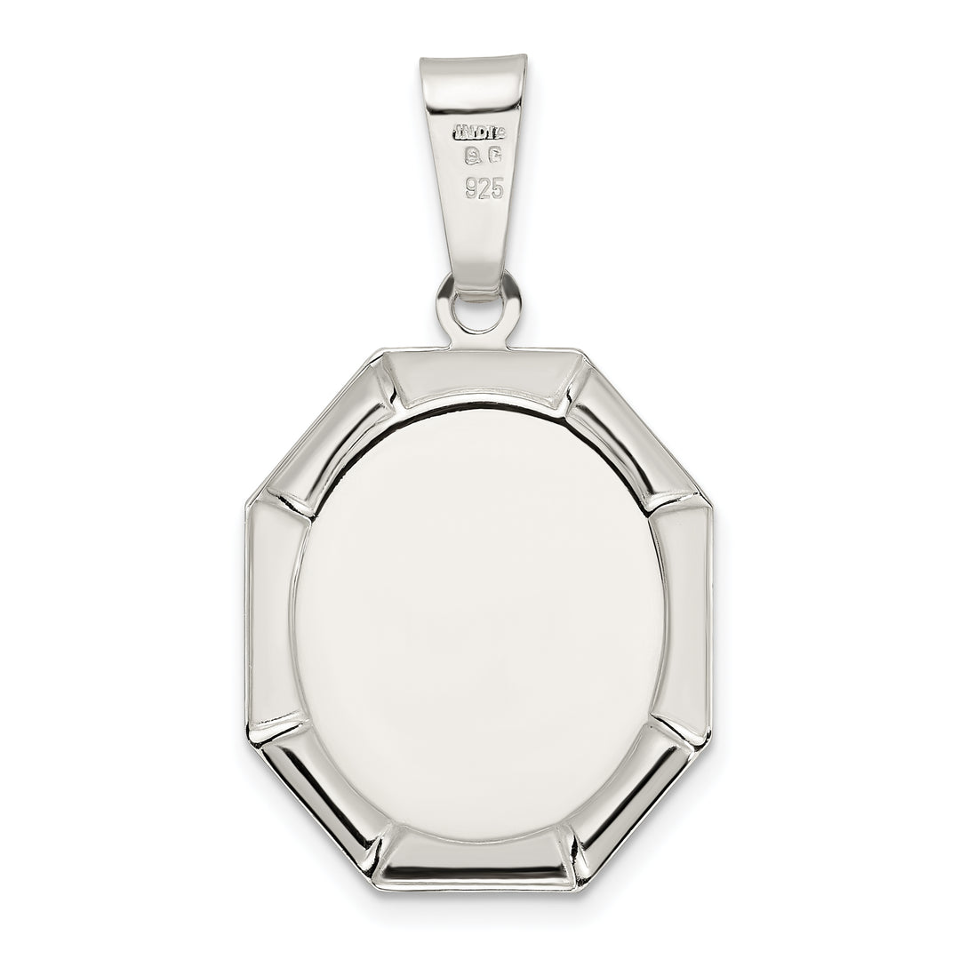 Sterling Silver Satin Raphael Angel Pendant