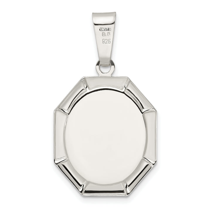 Sterling Silver Satin Raphael Angel Pendant