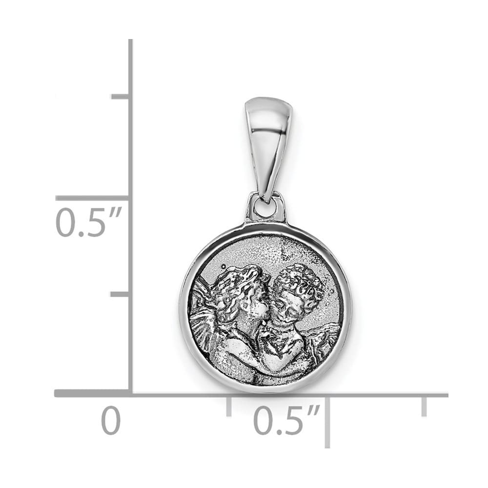 Sterling Silver Angels Circle Pendant