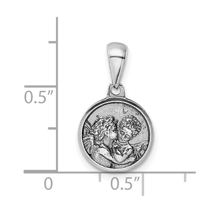 Sterling Silver Angels Circle Pendant