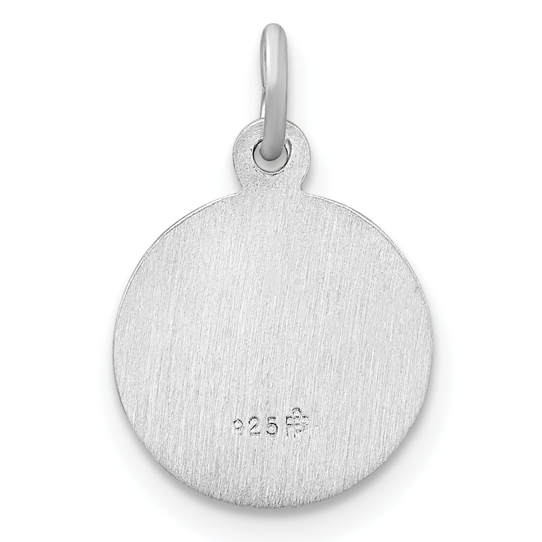 Sterling Silver Polished Solid 1st Holy Communion Pendant