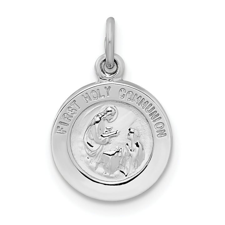 Sterling Silver Polished Solid 1st Holy Communion Pendant