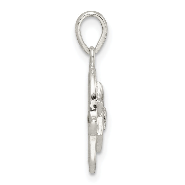 Sterling Silver Polished Chai in Star of David Hamsa Pendant