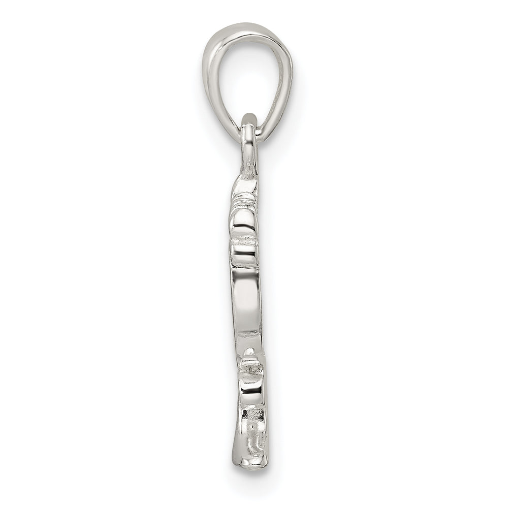 Sterling Silver Polished Menorah Pendant
