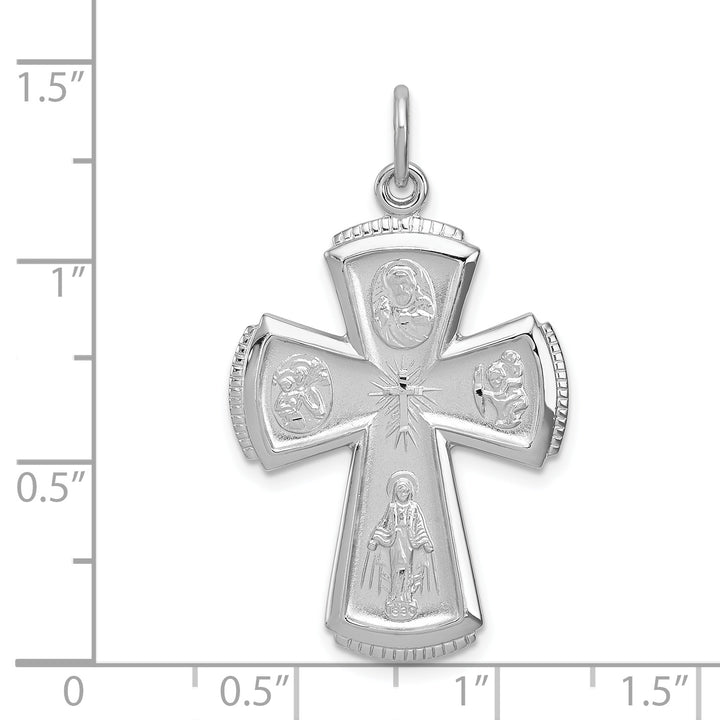 Sterling Silver Satin Cross Pendant
