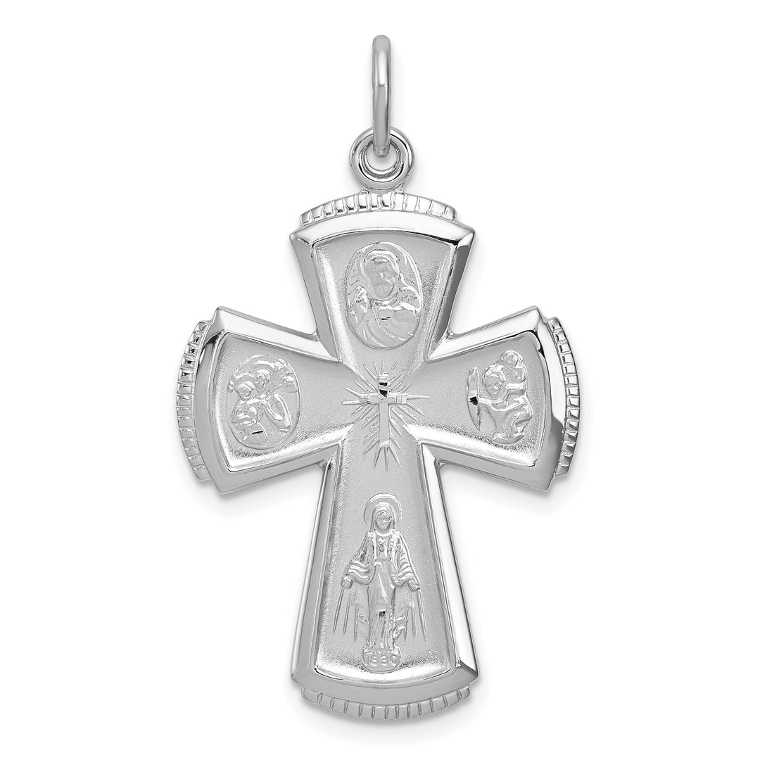 Sterling Silver Satin Cross Pendant