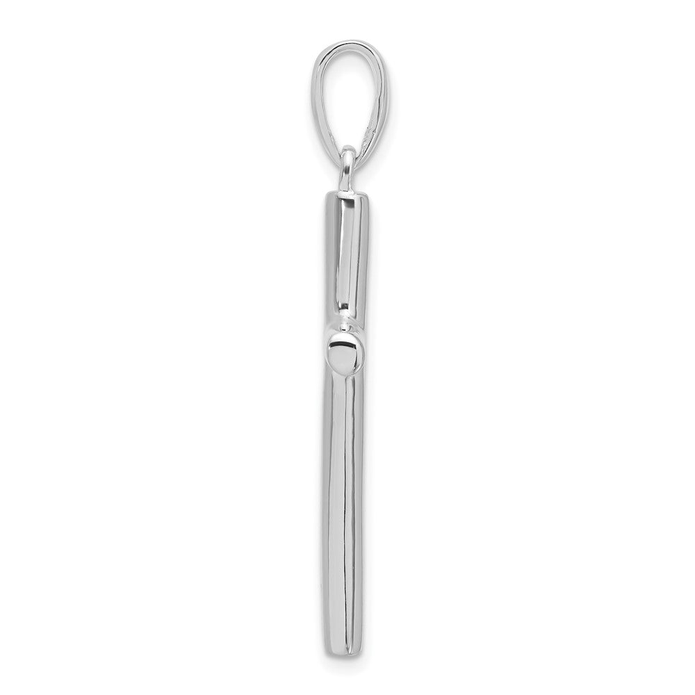 Sterling Silver Cross Pendant 44x23mm, view 2 of 5