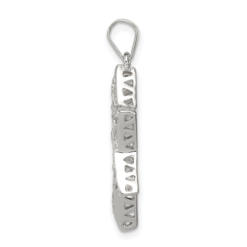 Sterling Silver CZ Star of David Pendant