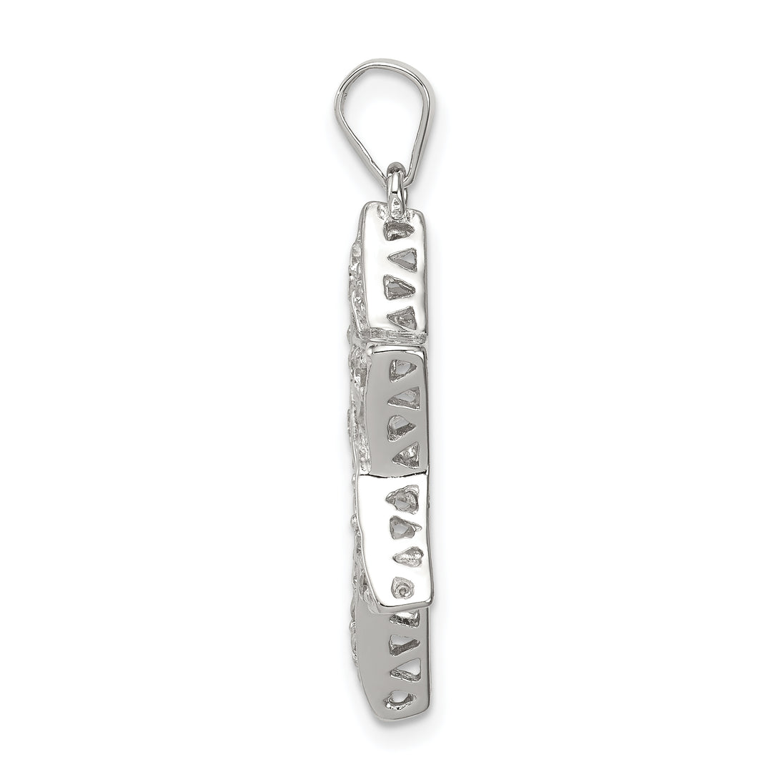 Sterling Silver CZ Star of David Pendant