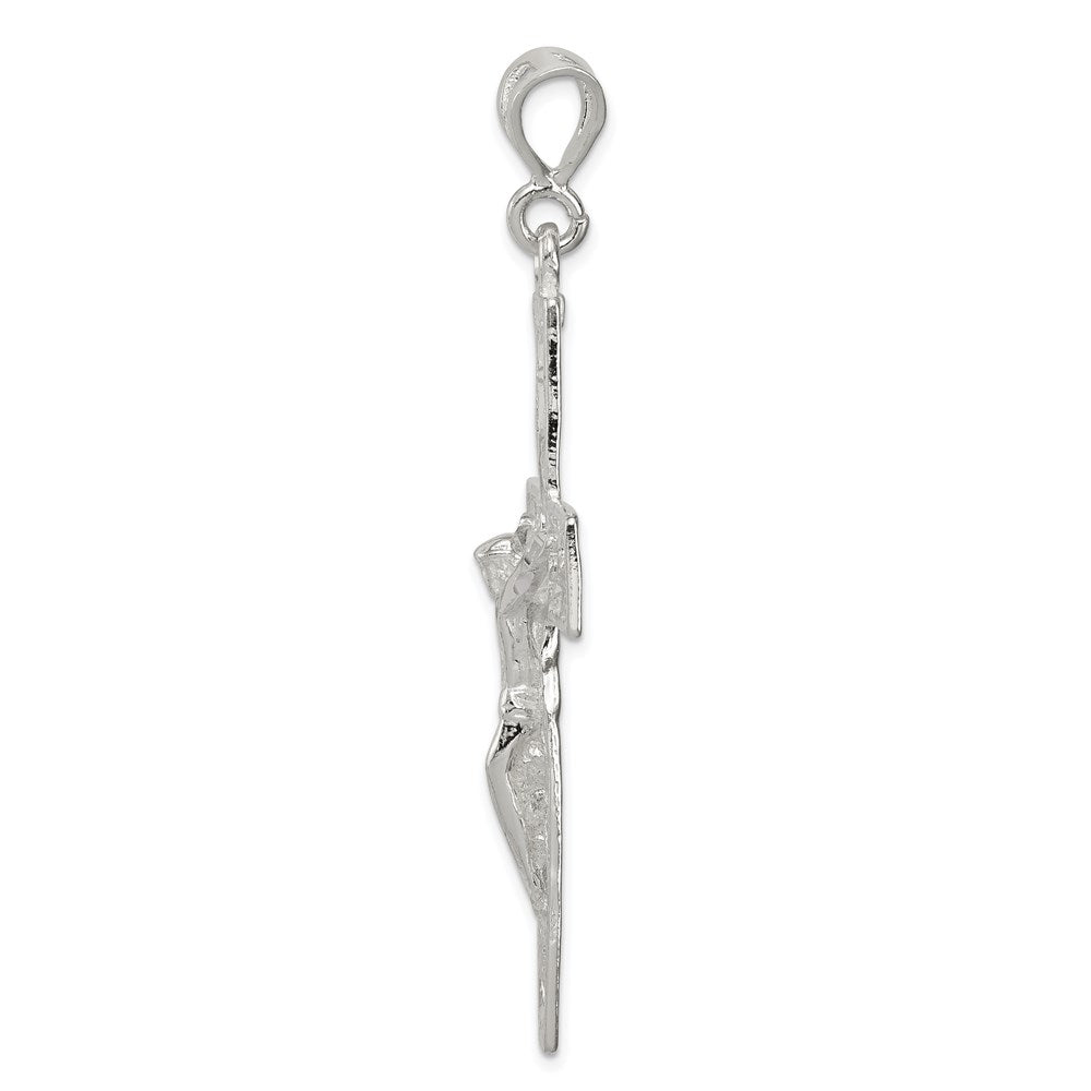 Sterling Silver Crucifix Pendant 65x33mm, view 2 of 4