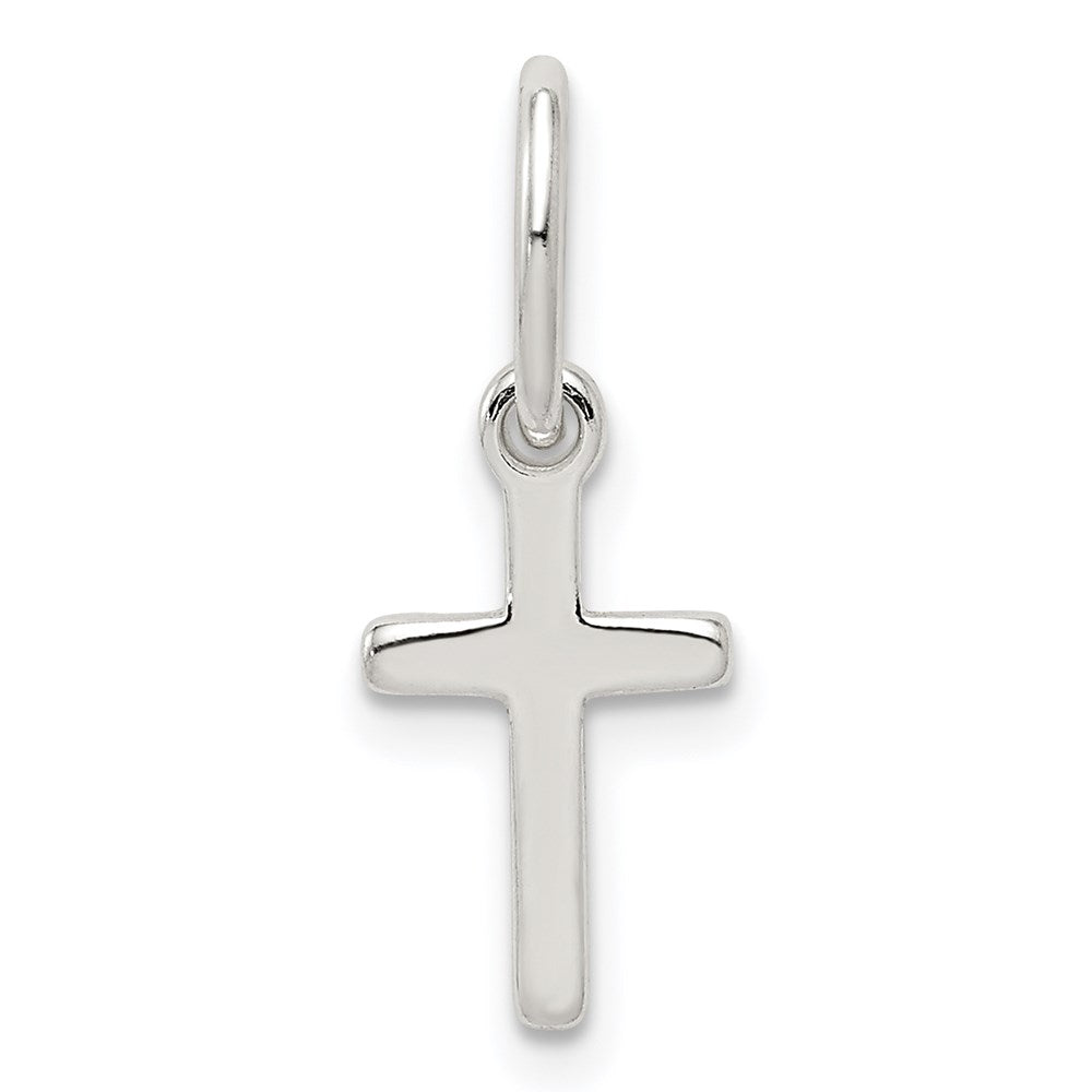 Sterling Silver Polished Small Latin Cross Charm 18x10mm