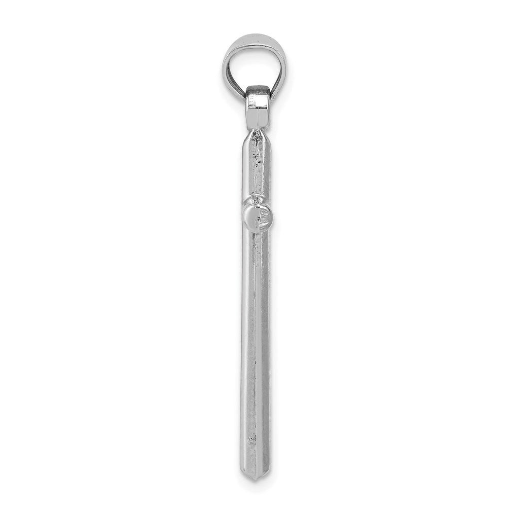 Sterling Silver Polished Latin Cross Pendant 39x20mm, view 2 of 4