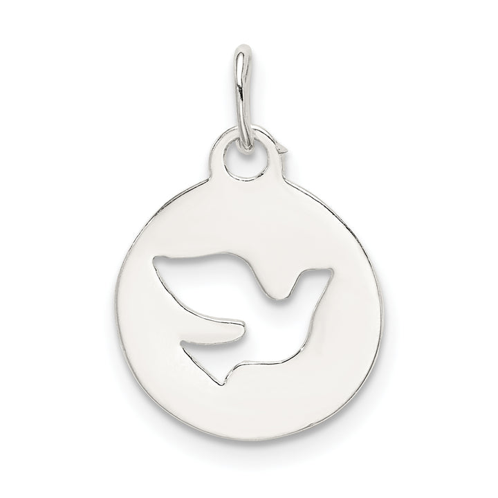 Sterling Silver Circle with Dove Charm