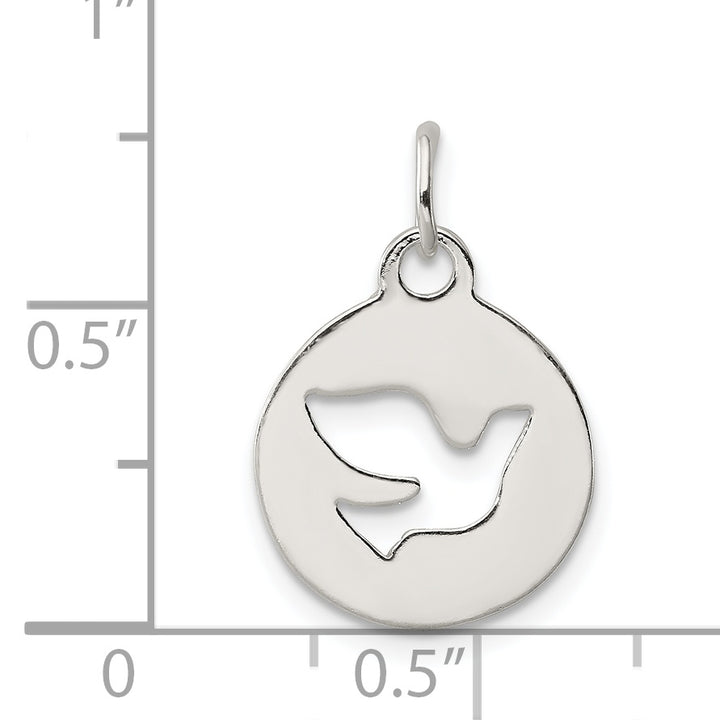 Sterling Silver Circle with Dove Charm