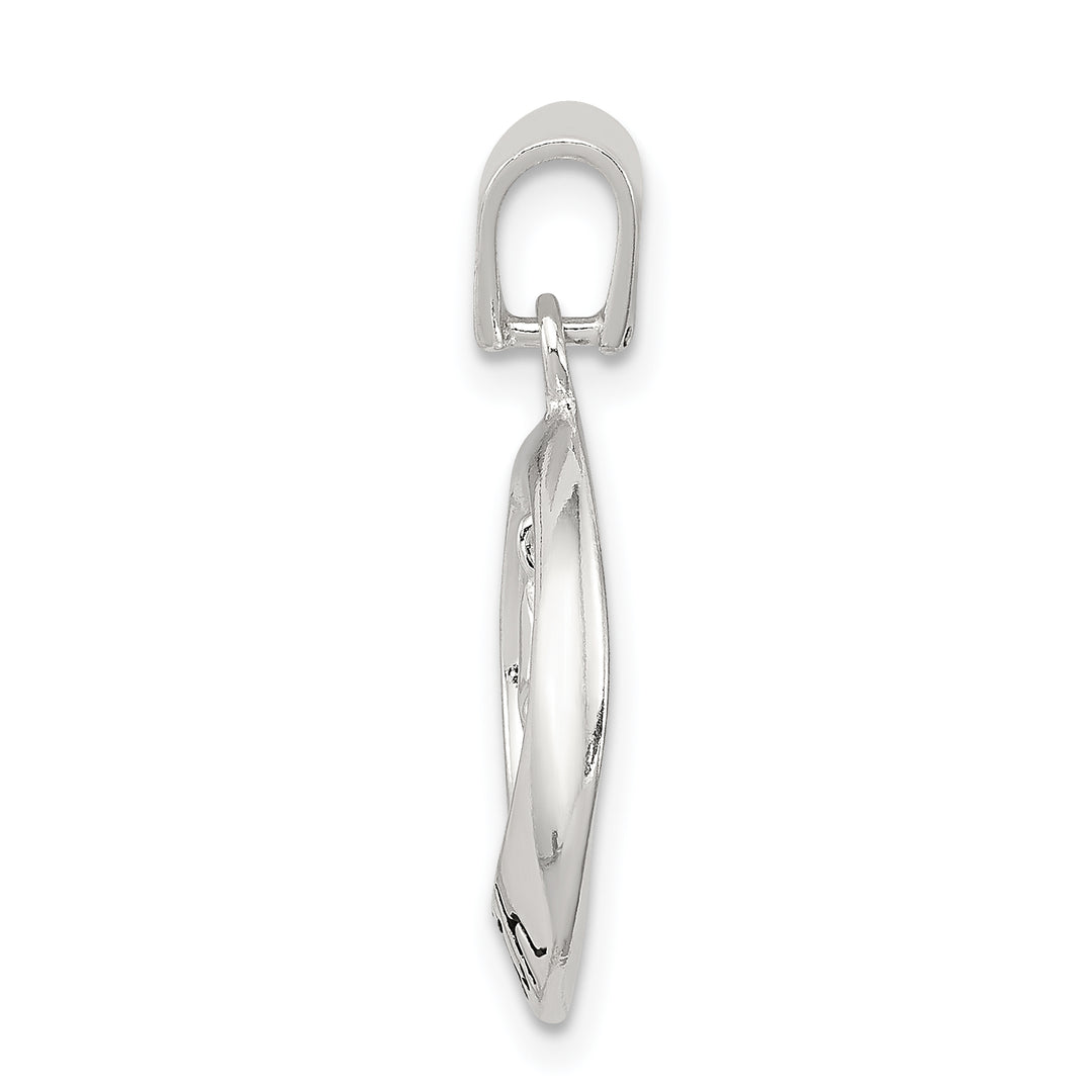 Sterling Silver Antiqued Faith with Cross Pendant