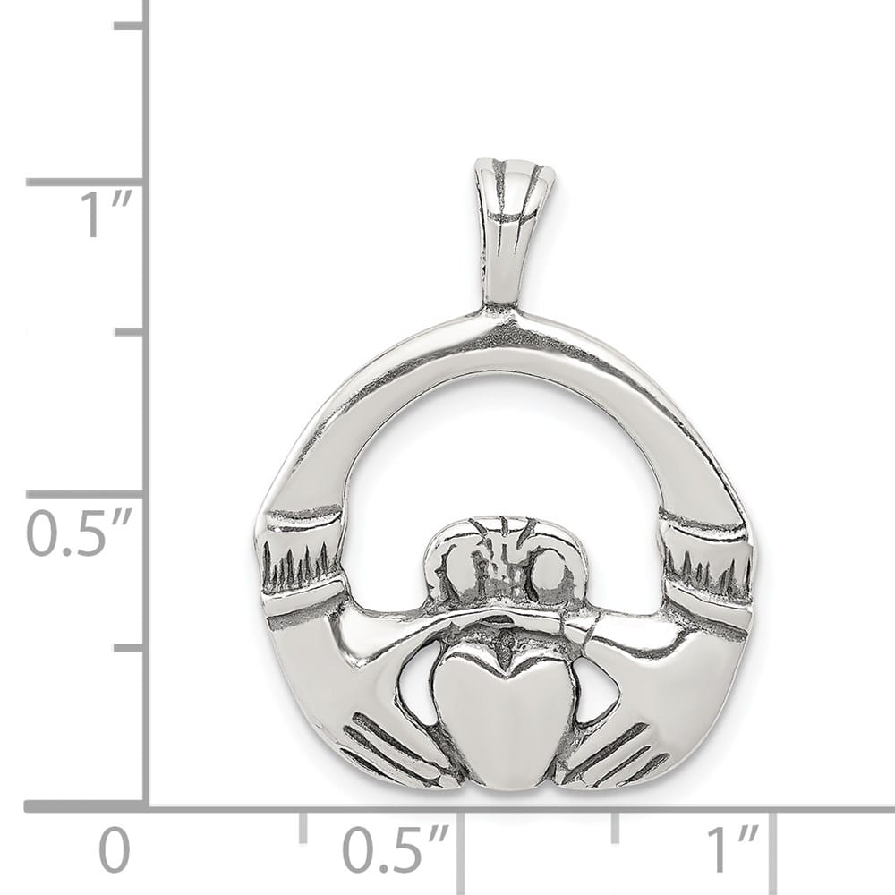Lovely Rita's Pendants & Charms Sterling Silver Antiqued Claddagh Pendant