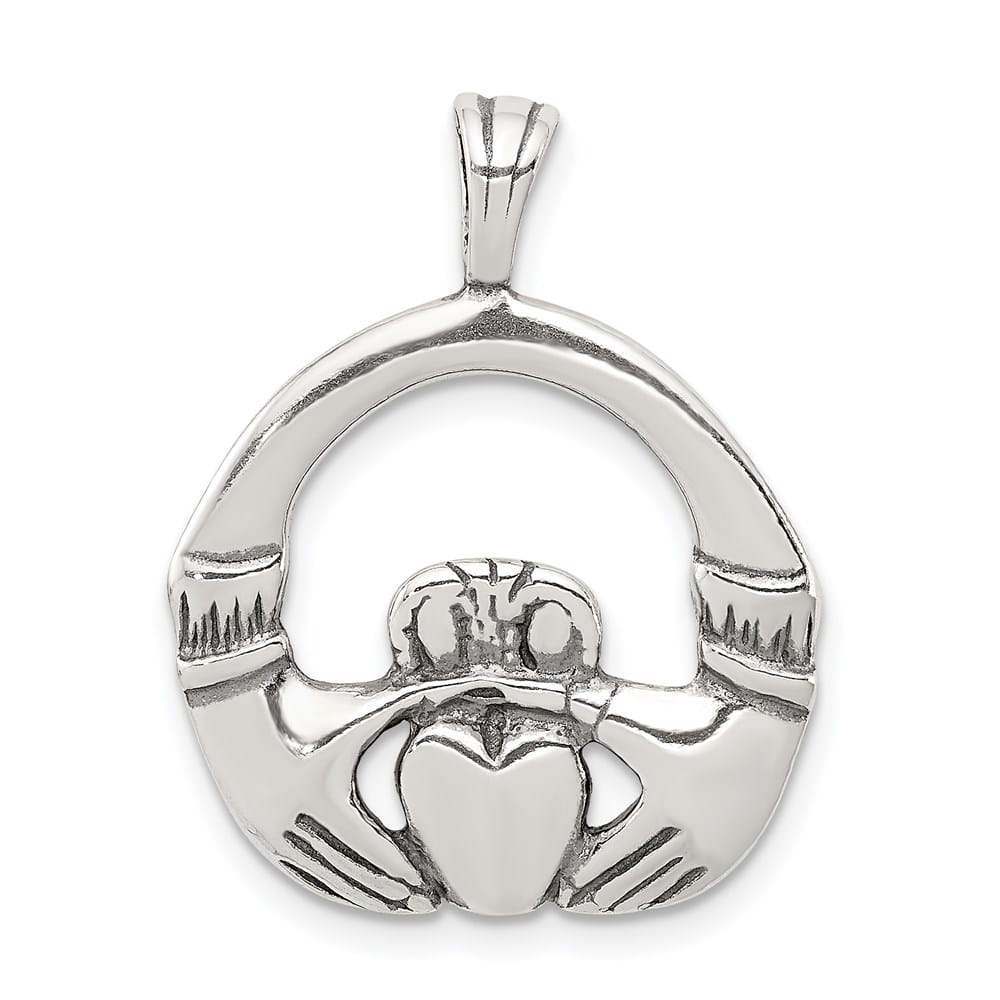 Lovely Rita's Pendants & Charms Sterling Silver Antiqued Claddagh Pendant